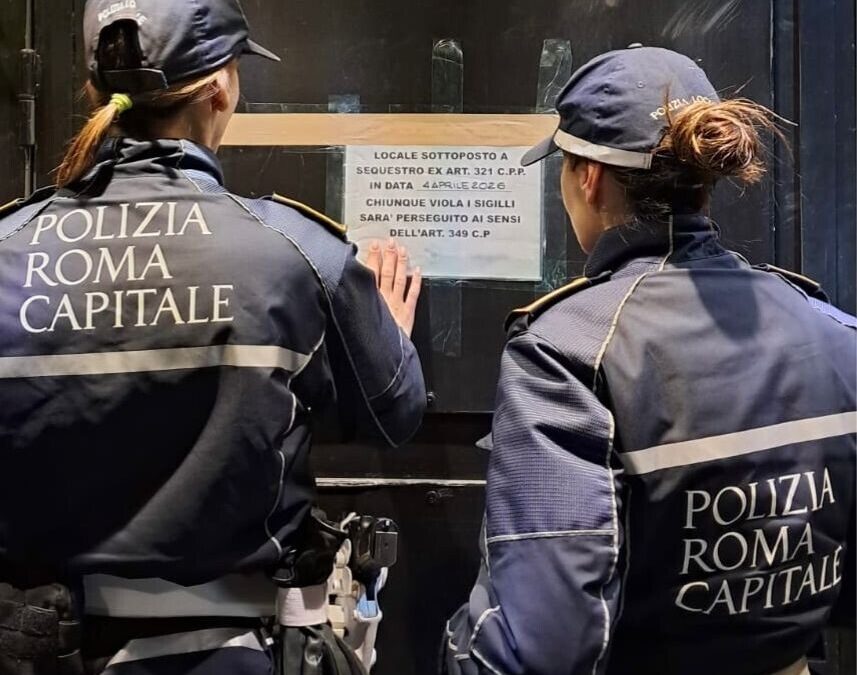 Discoteca abusiva e sovraffollata dell’Eur sequestrata da Roma Capitale