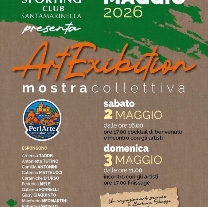 Lo Sporting Club Santa Marinella Hub della Cultura: al via “ArtExibition” con il Gruppo PerlArte