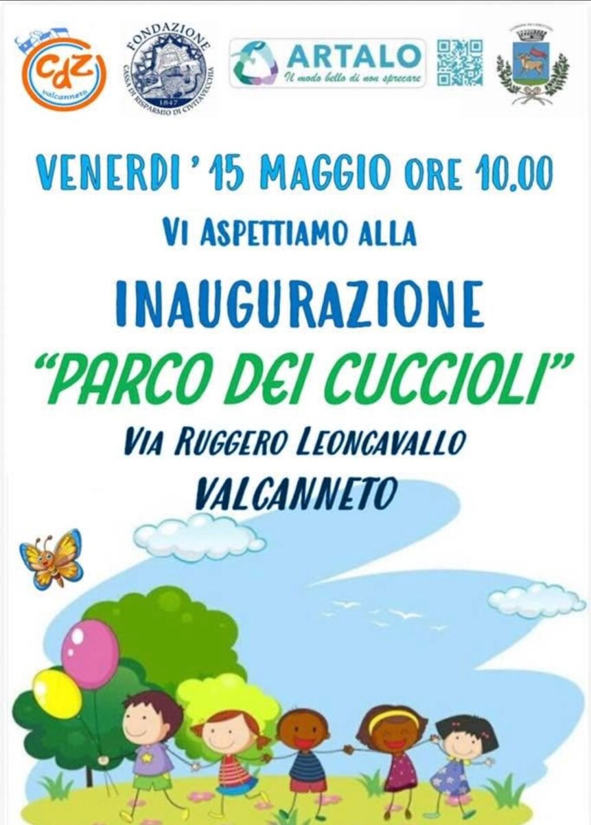 Inaugurazione del “Parco dei Cuccioli” in via Leoncavallo a Valcanneto