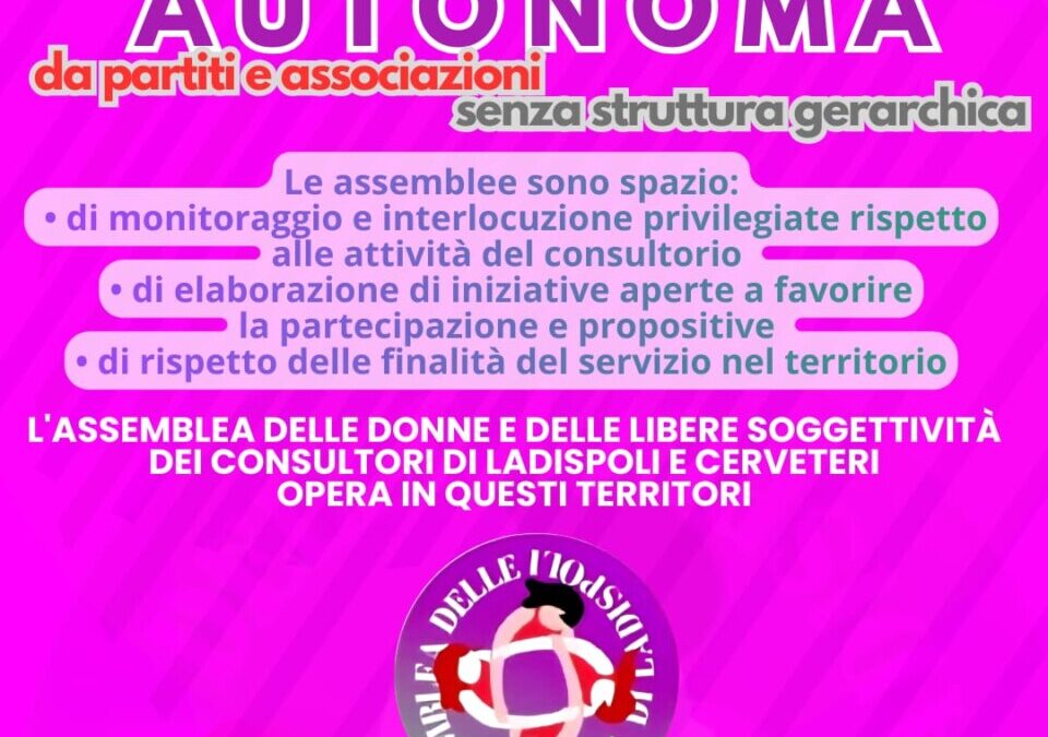 Nata l’Assemblea delle Donne e delle Libere Soggettività Ladispoli-Cerveteri
