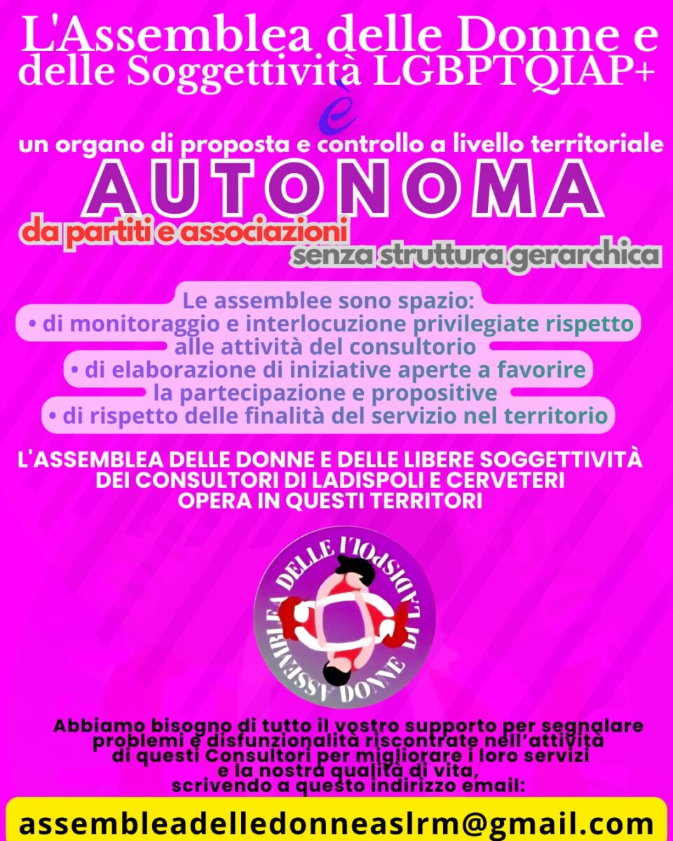 Nata l'Assemblea delle Donne e delle Libere Soggettività Ladispoli-Cerveteri