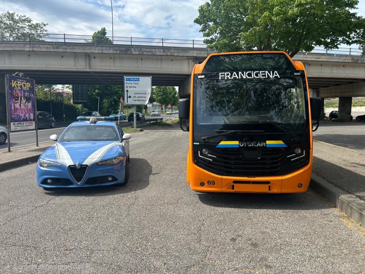 polizia bus viterbo