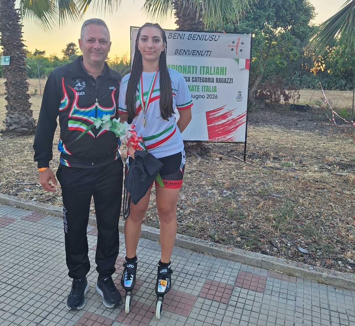 Valeria Princigalli Campionessa Italiana e coach Andrea Farris