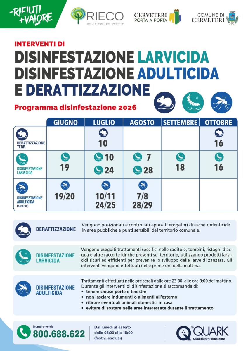 derattizzazione e disinfestazione