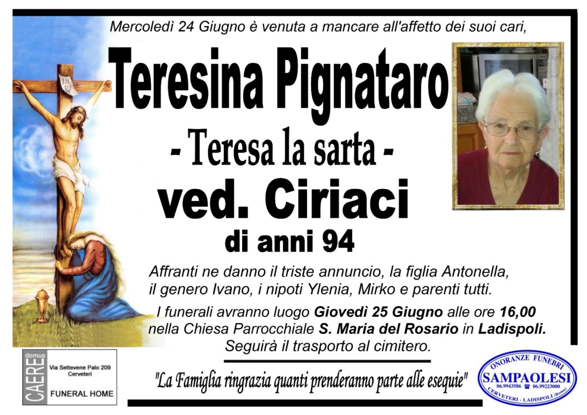 necrologio pignataro