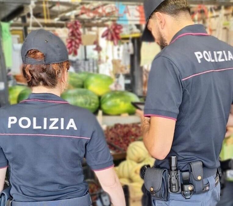Multe e sequestri della Polizia al mercato di Monte Mario