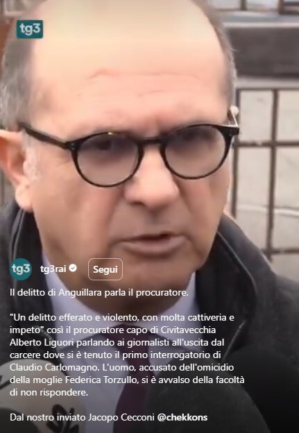 Omicidio Anguillara, la Procura di Civitavecchia chiede il giudizio immediato per Carlomagno