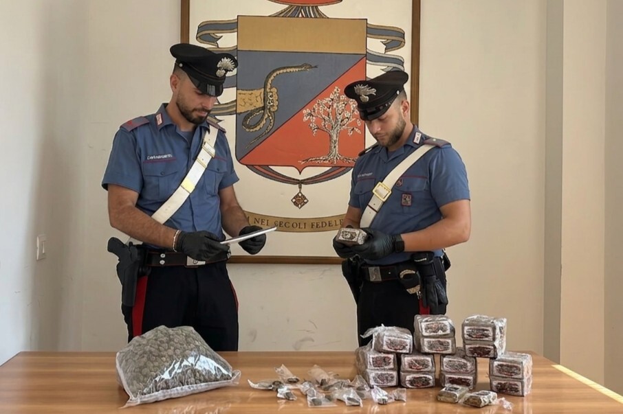La droga sequestrata dai Carabinieri a Ladispoli