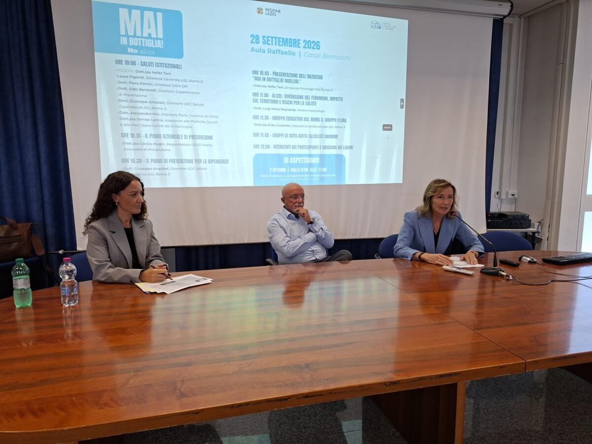Al via “Mai in bottiglia, No alcol” il progetto della Asl Roma 3 contro l’abuso nel consumo Al via “Mai in bottiglia, No alcol” il progetto della Asl Roma 3 contro l’abuso nel consumo