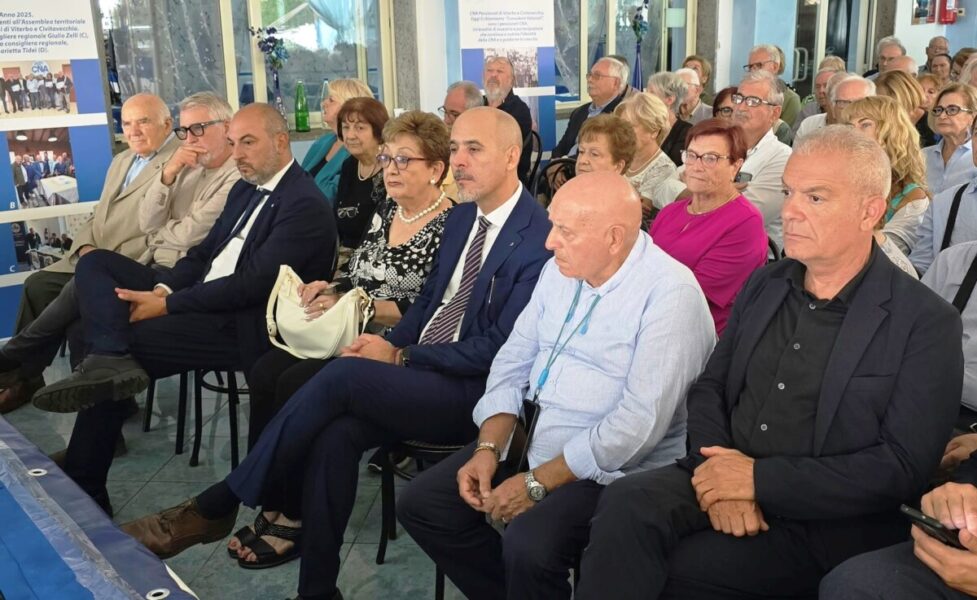 Alessio Gismondi, presidente Cna Viterbo e Civitavecchia, e il segretario Attilio Lupidi (primo e terzo da destra)