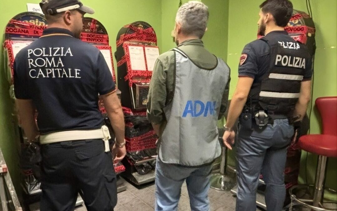 Slot irregolari alla Magliana: intervento di Dogane, Polizia e Roma Capitale