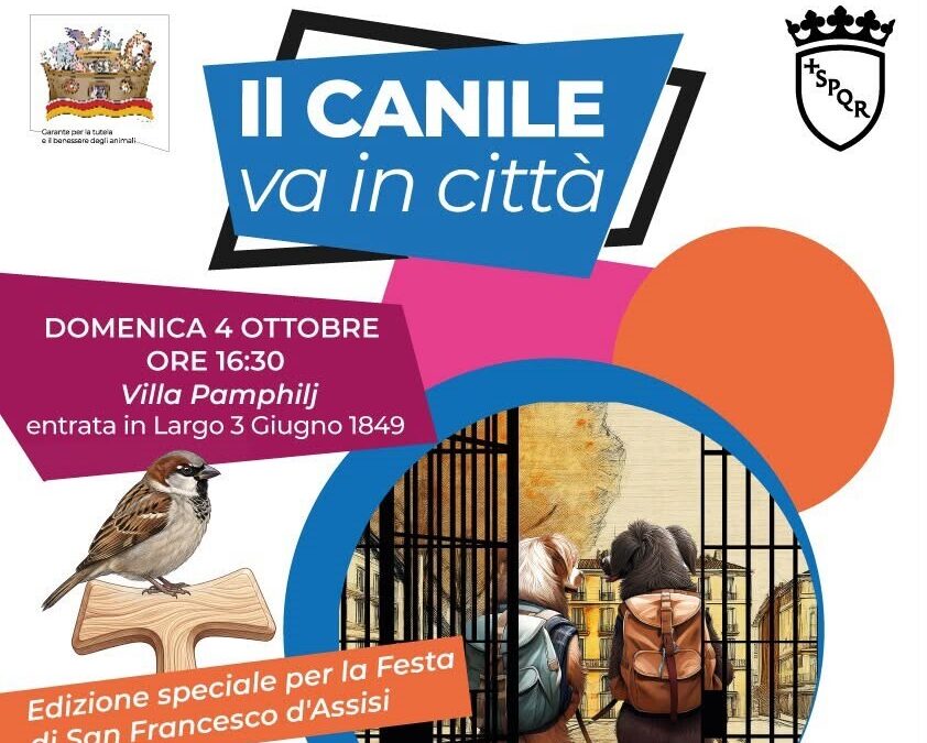 Roma, domenica torna “Il canile va in città”: alle 16,30 a Villa Pamphilj