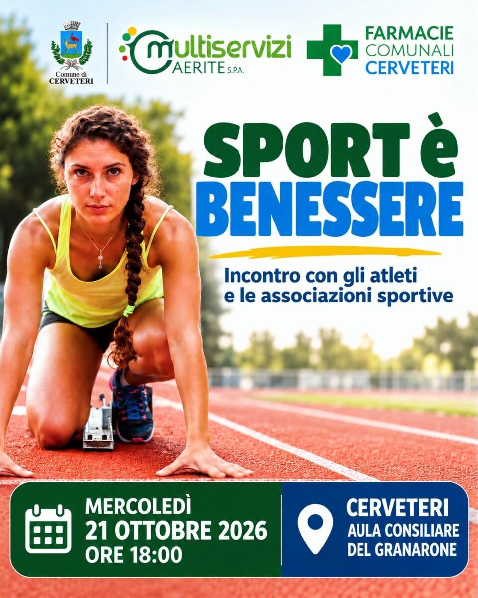 Sport è Benessere a Cerveteri 21 ottobre 2026 multiservizi caerite