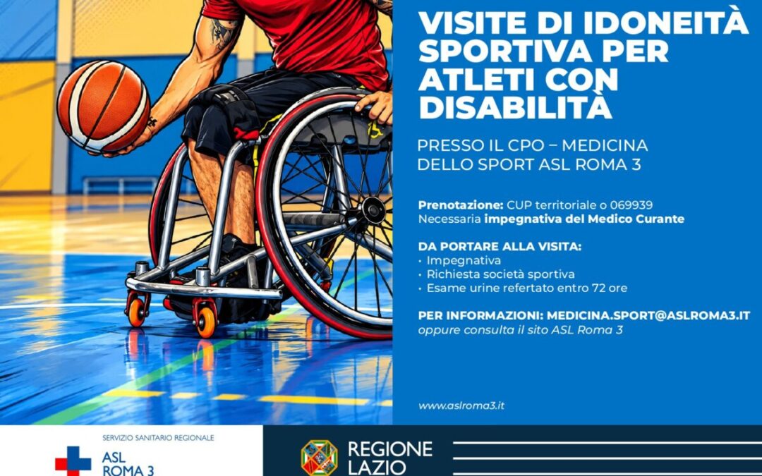 Al Cpo di Ostia l’ambulatorio di Medicina dello Sport per gli atleti agonisti disabili